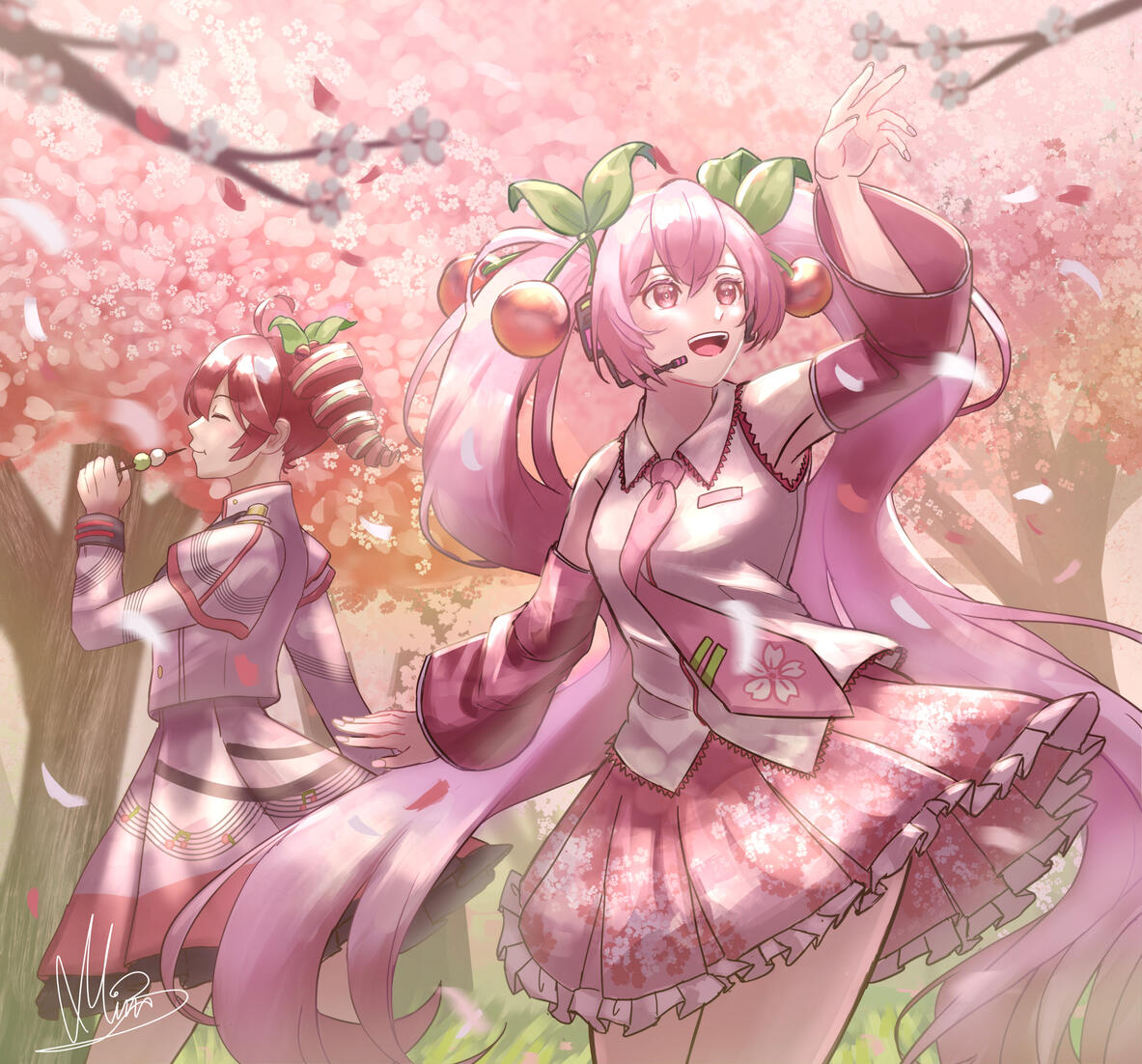 Sakura Miku and Teto
